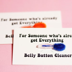 Belly Button Lint Cleaners / Small Funny Gag Gift Idea / For Someone Who Has Everything Gift