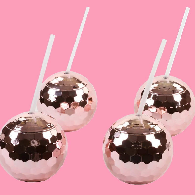 Retro Disco Ball Drink Cups Bundle / Disco Dance Beach Pool Etsy