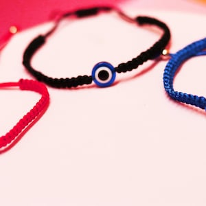 Evil Eye Bracelet / Round Charm Bracelet / Goodluck & Protection Bracelet