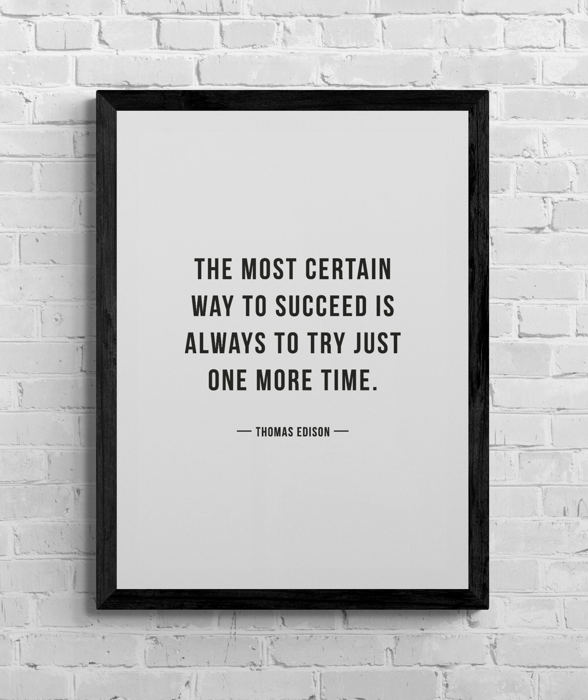 Try Just One More Time Wall Art Print for the Home Instant Download