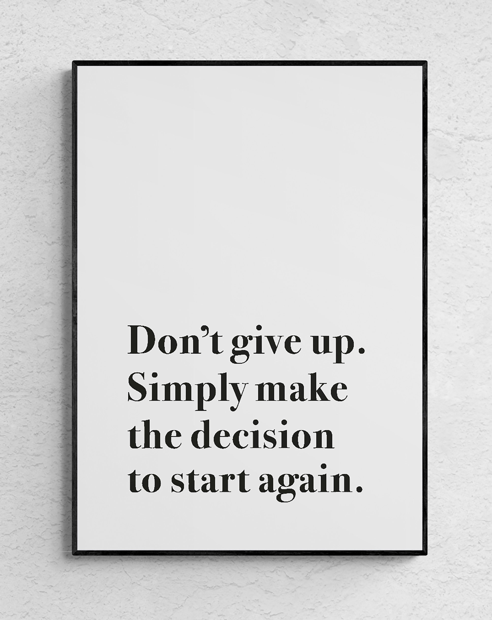 Instant Download Don't Give up Wall Art Print for the Home Student Wall ...