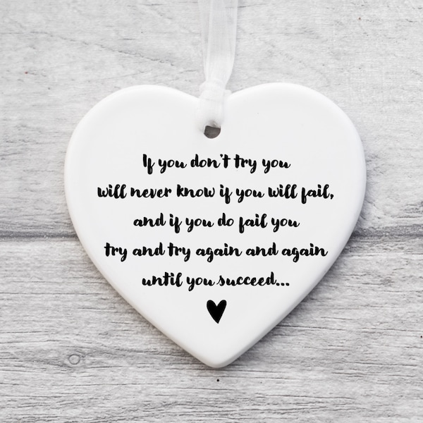 Ceramic Heart Inspirational Gift - Motivational Gift - Encouraging Gift - You’ve Got This Gift - Positive Encouragement Quote - Keepsake