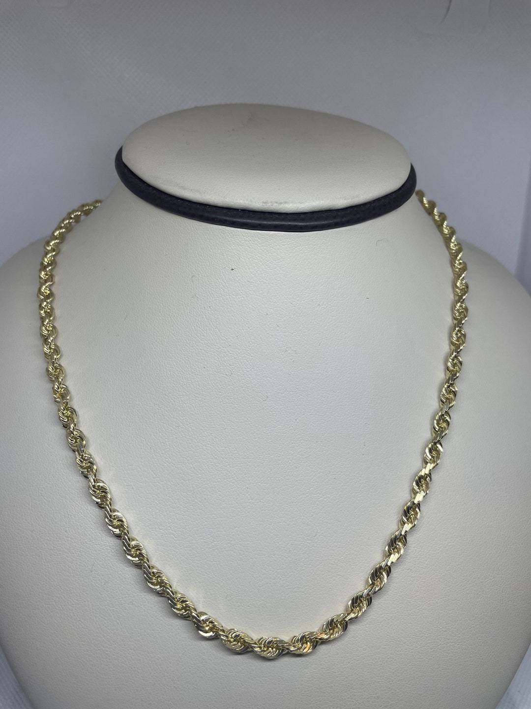 Solid 10K Gold Rope Chain Necklace/bracelet, 10K Gold Rope Chain, 1.5mm ...