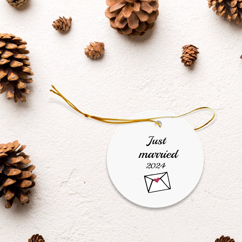 Just Married 2024 Ornament, Just Married 2024 Gift, Just Married 2024