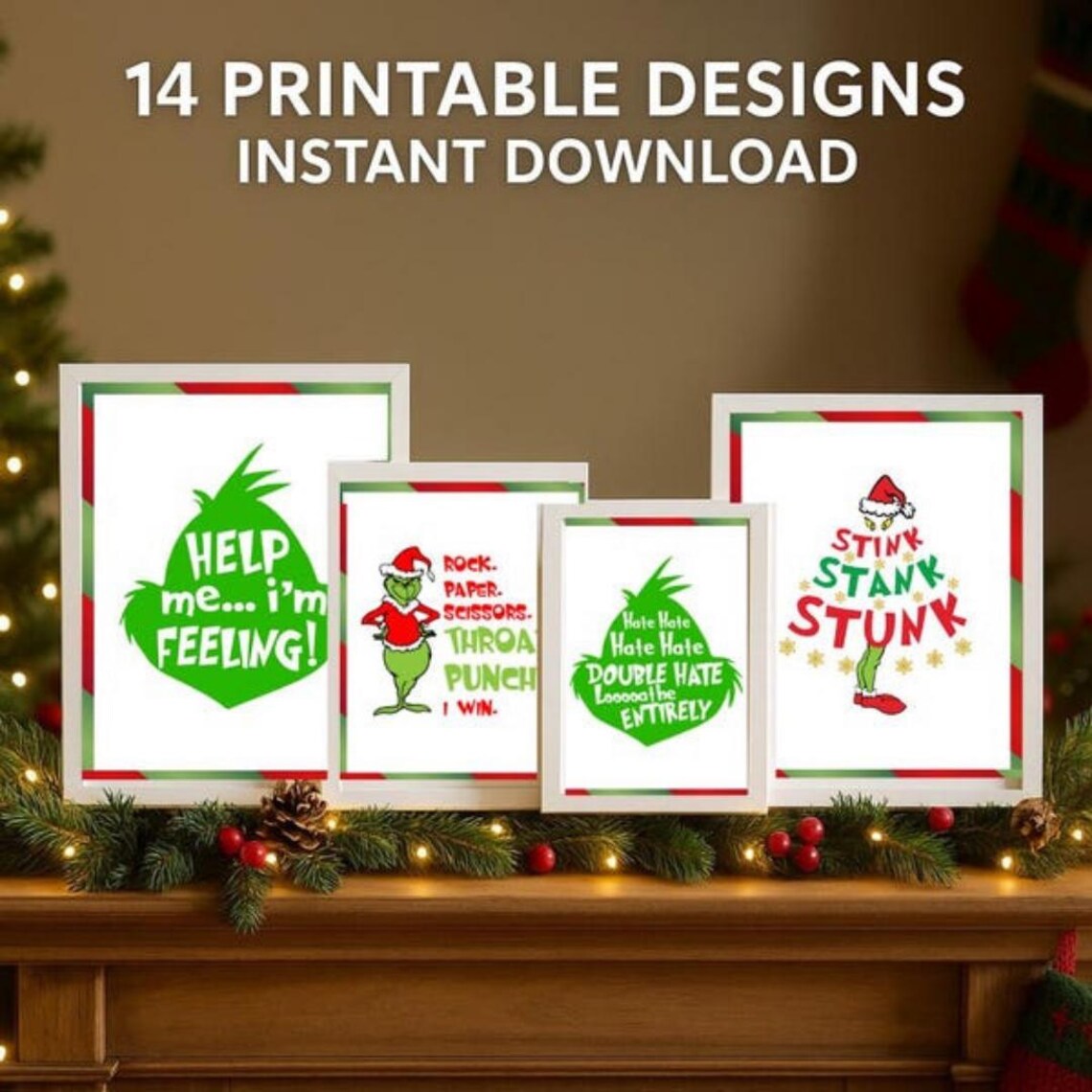 Grinch Party Pack Printables - Etsy