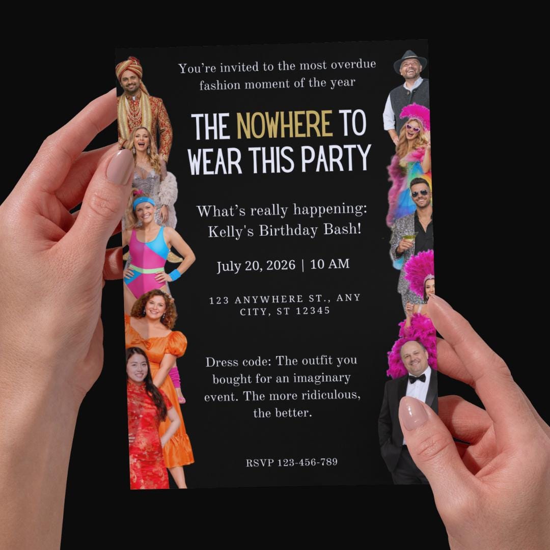 Nowhere to Wear This Party Invitation | Funny Birthday Invite, Editable  Canva Invitation - Etsy Canada
