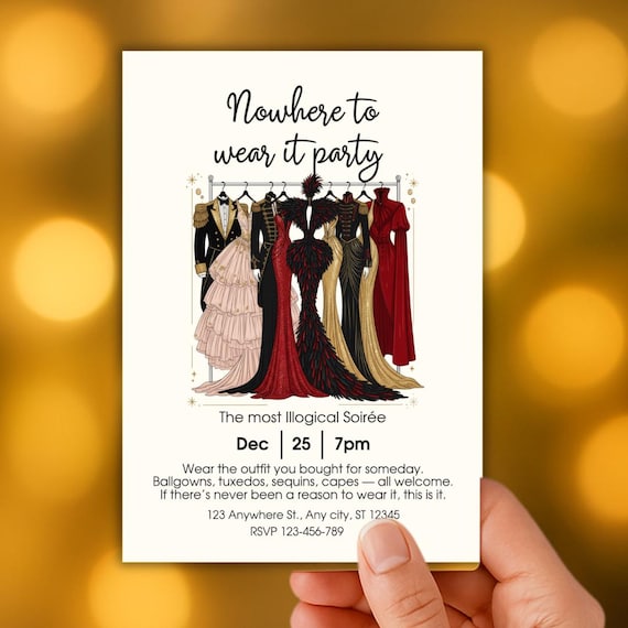 dress code invitation for birthday party Dress Code Enclosure Card