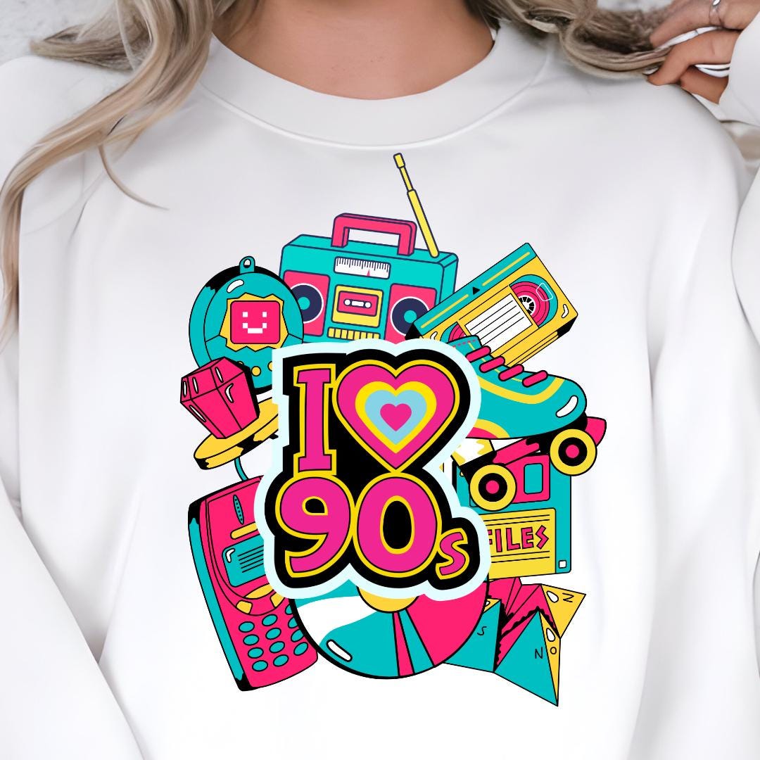 90s Retro T-shirt Design: Y2K Nostalgia PNG SVG (digital Download