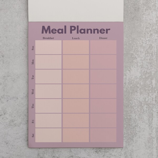 Weekly Meal Planner - Lavender, Emerald, Peach, Blue - Printable Weekly Meal Planner - Food Planner | Undated