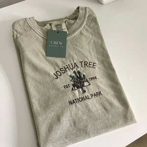 Joshua Tree National Park Embroidered T-Shirt | Comfort Colors | Unisex |