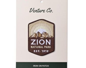 Zion National Park Embroidered Patch | Adventure Patch for Jackets, Backpacks, Hats, Vests | Iron-On | Premium Quality