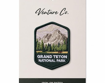 Grand Teton National Park Embroidered Patch – Iron-On Souvenir