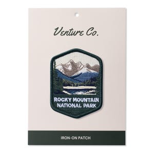 Rocky Mountain National Park Iron-On Embroidered Patch | Scenic Souvenir for Outdoor Enthusiasts, Hikers, and National Park Lovers