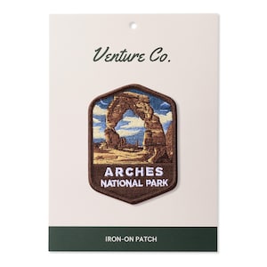Arches National Park Iron-On Embroidered Patch | Scenic Souvenir for Outdoor Enthusiasts, Hikers, and National Park Lovers