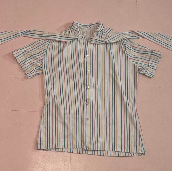 vintage 90s pastel button up blouse - image 4