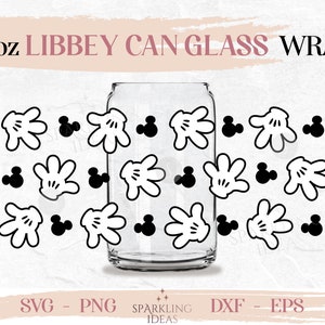 Mickey Minnie Libbey Glass SVG (FSD-P5) - Store Free SVG Download