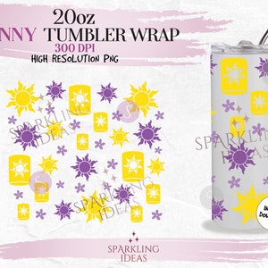 20 Unzen Skinny Tumbler Wirrwarr Sun Wrap, Wirrwarr Laterne Tumbler, Magische Welt Digital PNG Sublimation