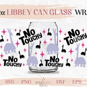 No Touchy Libbey Can Glass SVG, Kuzco Llama Cup Wrap, Kuzco Poison Svg, Cut File For Cricut