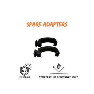 Spare Adapters for Organizer or Cup holder for Thule Urban Glide 1 + 2 + 3 + 4 Stroller, Glide, Double, Chariot (2 pieces)