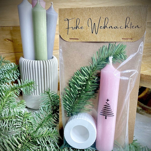 Weihnachtsgeschenk Weihnachtskerze Kleinigkeit Weihnachten Kerze Geschenk Set Mitbringsel Wichtelgeschenk Giveaway