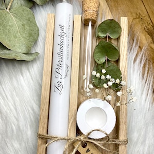 Petersilienhochzeit | Geschenk | 12,5 Hochzeitstag | Geldgeschenk | Jahrestag | Geschenkset | Kleinigkeit | Glückwunsch | Kerze | Kerzenset