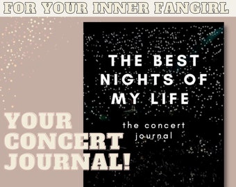 the concert journal- concert diary - show memories tracker - favorite artist - tour life - concert planner - music lover gift