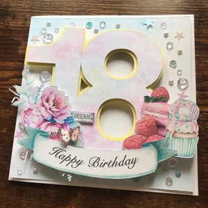 Tarjeta de feliz cumpleaños personalizada, hecha a mano