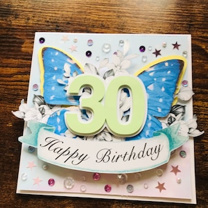 Tarjeta de feliz cumpleaños personalizada, hecha a mano