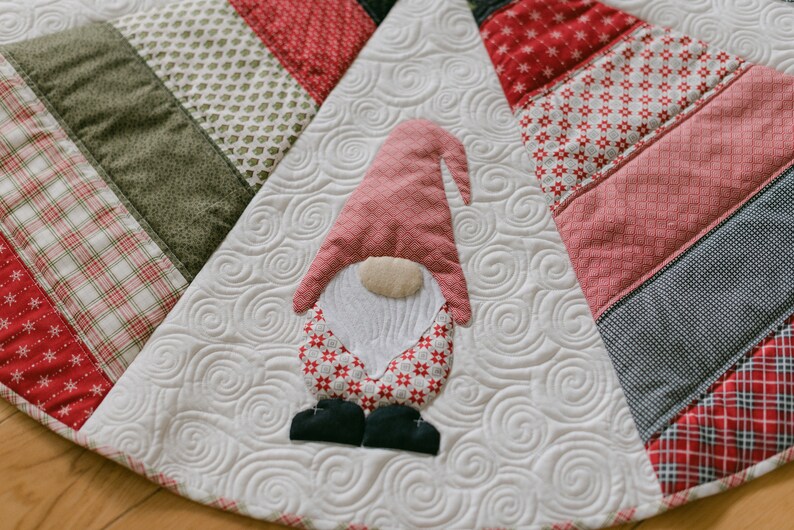 All Around Gnomes Christmas Tree Skirt Pattern DIGITAL Etsy