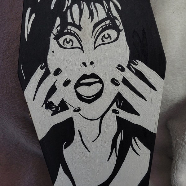 Elvira Coffin Box 12" Horror Decor