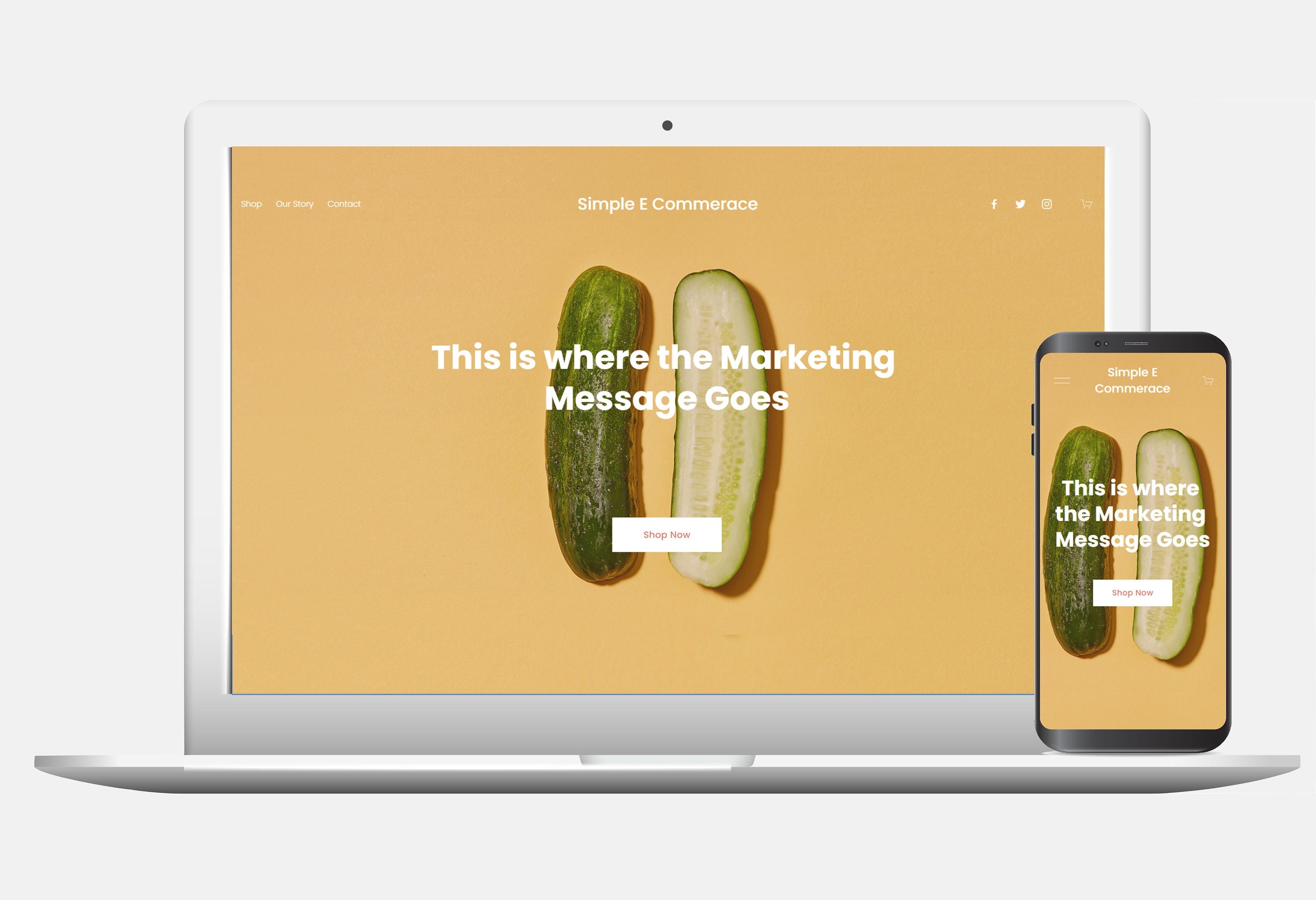 Squarespace Template - Simple E Commerce Template With 30 Minute ...
