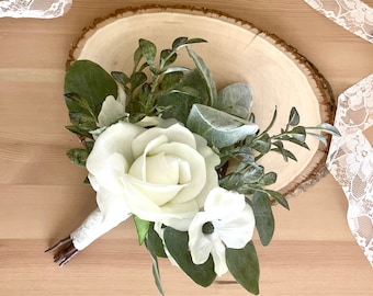 Blue Thistle Bridesmaid Bouquet | Eucalyptus Wedding Bouquet | Thistle Bouquet | Simple Bouquet | Eucalyptus Bouquet | Classy Bouquet