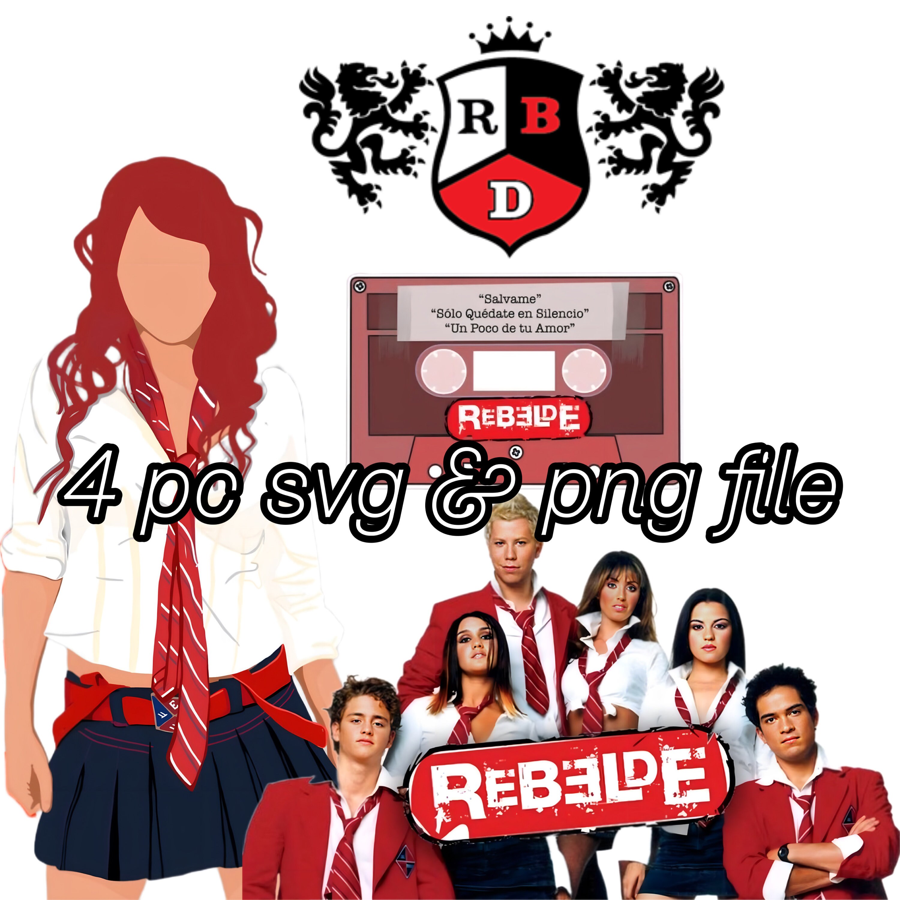 Rebelde Svg Png Files Rbd Clip Art - Etsy Finland