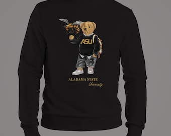Polo Bear Inspired Alabama State University Crew Sweatshirt