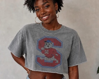 SC State University Women’s Logo Crop Top T-Shirt