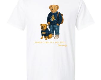 Polo Bear Inspired North Carolina A&T State University Graphic Tee
