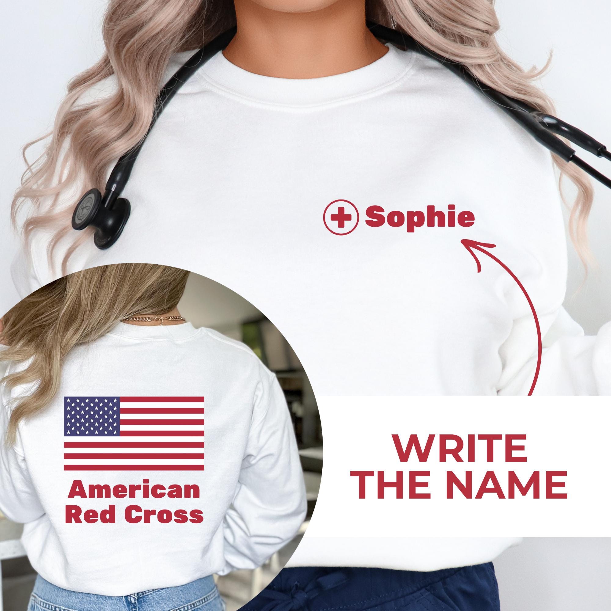 American red cross sweatshirt hotsell