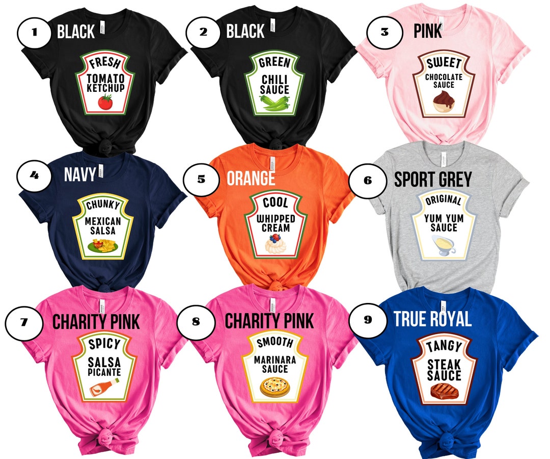Matching Condiment Halloween Costume Party Shirt, Seasonings Family