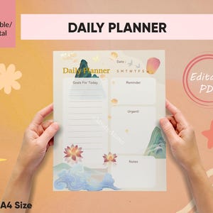 Planificador diario de inspiración japonesa / PDF imprimible / Diseño funcional y elegante (descarga digital)