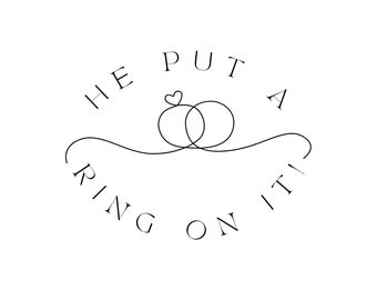 RING POP STICKER | He Put a Ring On It | Bridal Shower Sticker | Engagement Party Sticker | Wedding Decor
