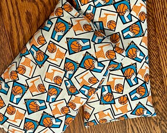 Microwave rice pack. Heating pad.  Rice bag for heat therapy. Reusable heating pad. Cold pack. Relaxation. Basketball theme. Sports gift