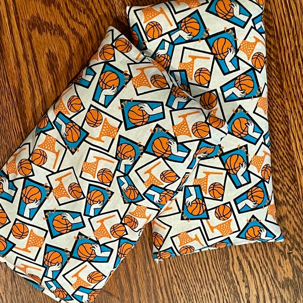 Microwave rice pack. Heating pad.  Rice bag for heat therapy. Reusable heating pad. Cold pack. Relaxation. Basketball theme. Sports gift