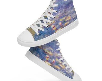 Women’s high top canvas shoes, Monet, Water Lilies