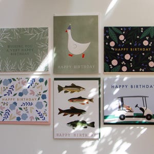 Lot anniversaire // Lot de 6 cartes de voeux
