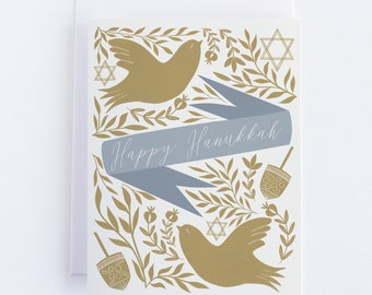 Happy Hanukkah // Holiday Greeting Card