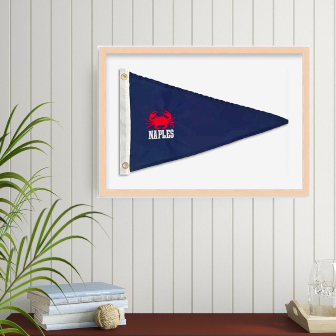 Custom Crab Burgee / Custom Flag Embroidery / Boat Lover / Etsy