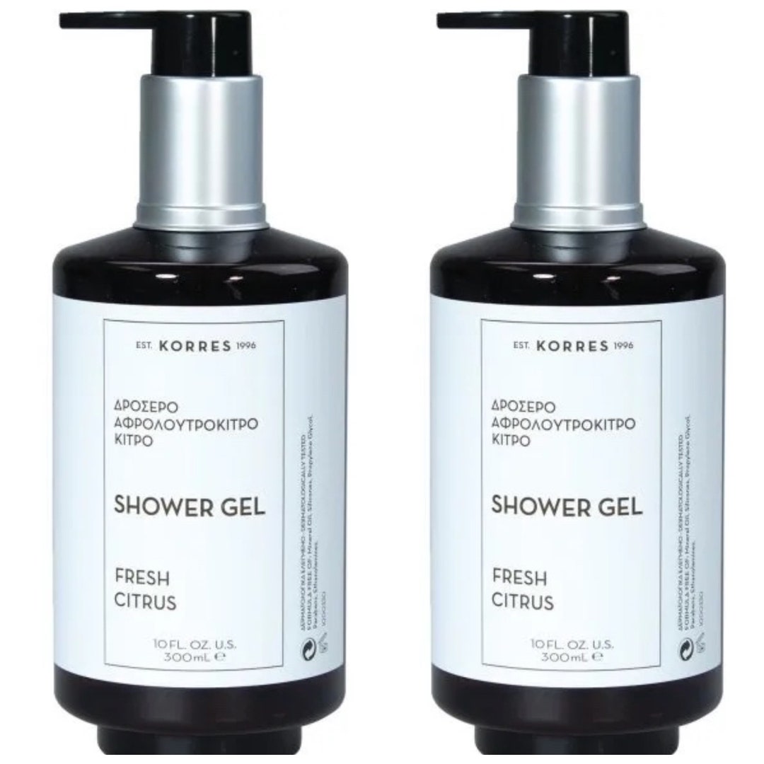 Korres Fresh Citrus Bath Shower Gel 300ml X2 Etsy