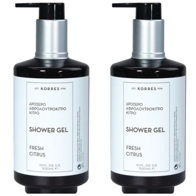 Korres Fresh Citrus Bath Shower Gel 300ml X2 Etsy