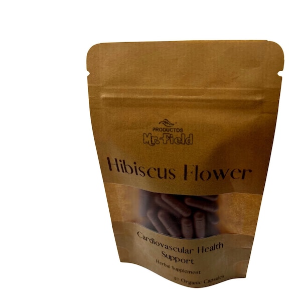 Hibiscus Flower 100% Pure Capsules  500 mg