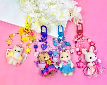 Critter Charm | Bag Charms | Handmade | Calico Critter | Custom Charm | Backpack | Personalized Keychain | Back to School | Cute Keychains